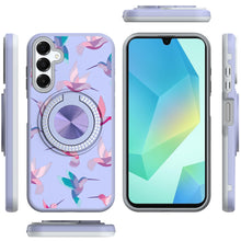 For Samsung A16 5G Case Printed Design w/ 360 Bling Stand Cover + Tempered Glass