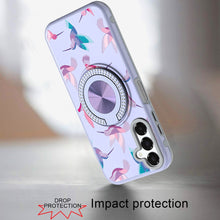 For Samsung A16 5G Case Printed Design w/ 360 Bling Stand Cover + Tempered Glass