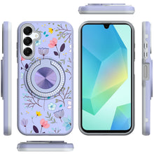 For Samsung A16 5G Case Printed Design w/ 360 Bling Stand Cover + Tempered Glass