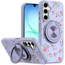 For Samsung A17 5G Case Printed Magnetic Bling Ring Stand Cover + Tempered Glass