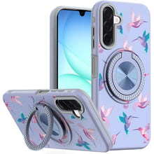 For Samsung A17 5G Case Printed Magnetic Bling Ring Stand Cover + Tempered Glass