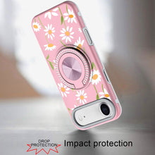 For iPhone Air Case Printed Design with Bling 360 Ring Stand + Tempered Glass