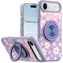 For iPhone Air Case Printed Design with Bling 360 Ring Stand + Tempered Glass