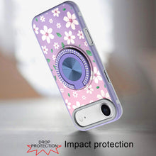 For iPhone Air Case Printed Design with Bling 360 Ring Stand + Tempered Glass