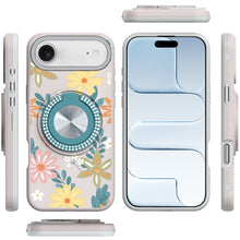 For iPhone Air Case Printed Design with Bling 360 Ring Stand + Tempered Glass