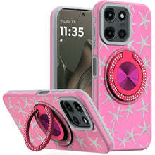 For Motorola Edge 2025 Case Printed Design with Bling 360 Rotating Ring Stand