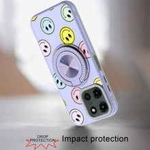 For Motorola Edge 2025 Case Printed Design with Bling 360 Rotating Ring Stand