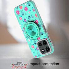For Motorola Edge 2025 Case Printed Design with Bling 360 Rotating Ring Stand