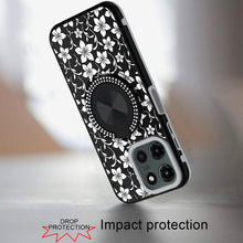For Motorola Edge 2025 Case Printed Design with Bling 360 Rotating Ring Stand