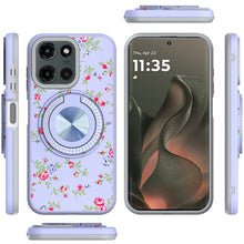 For Motorola Edge 2025 Case Printed Design with Bling 360 Rotating Ring Stand