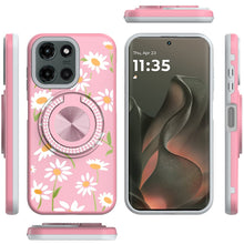 For Motorola Edge 2025 Case Printed Design with Bling 360 Rotating Ring Stand