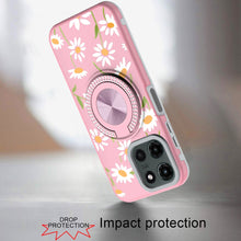 For Motorola Edge 2025 Case Printed Design with Bling 360 Rotating Ring Stand