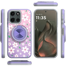 For Motorola Edge 2025 Case Printed Design with Bling 360 Rotating Ring Stand