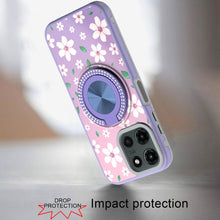 For Motorola Edge 2025 Case Printed Design Magnetic Bling Ring Stand Phone Cover