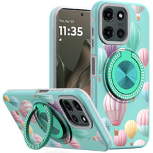 For Motorola Edge 2025 Case Printed Design Magnetic Bling Ring Stand Phone Cover