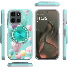 For Motorola Edge 2025 Case Printed Design with Bling 360 Rotating Ring Stand