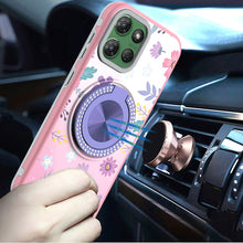 For Moto G Power 2025 Case Printed Design with Bling 360 Stand + Tempered Glass