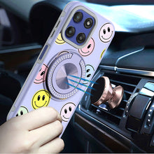 For Moto G Stylus 2025 Case Printed Design with Bling 360 Stand + Tempered Glass