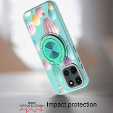 For Moto G Stylus 2025 Case Printed Design with Bling 360 Stand + Tempered Glass