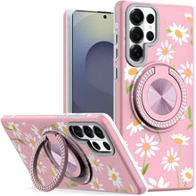 For Samsung S26 Ultra Case Printed Design with Bling 360 Stand + Tempered Glass