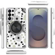 For Samsung S26 Ultra Case Printed Design with Bling 360 Stand + Tempered Glass