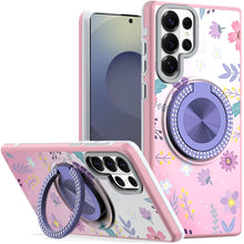 For Samsung S26 Ultra Case Printed Design with Bling 360 Stand + Tempered Glass