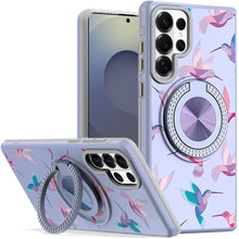 For Samsung S26 Ultra Case Printed Design with Bling 360 Stand + Tempered Glass
