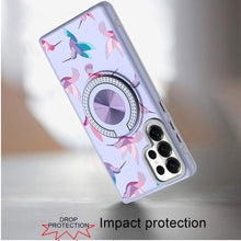 For Samsung S26 Ultra Case Printed Design with Bling 360 Stand + Tempered Glass