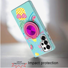 For Samsung S26 Ultra Case Printed Design with Bling 360 Stand + Tempered Glass
