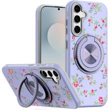 For Samsung S26 6.3" Case Printed Design with Bling 360 Stand + Tempered Glass