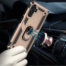 For Samsung A36/A56 Case Ring Holder Magnetic Kickstand Hybrid + Tempered Glass