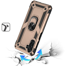 For Samsung A36/A56 Case Ring Holder Magnetic Kickstand Hybrid + Tempered Glass