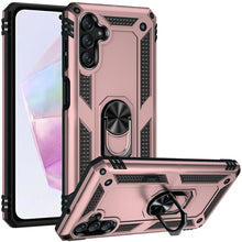 For Samsung A36/A56 Case Ring Holder Magnetic Kickstand Hybrid + Tempered Glass