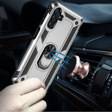 For Samsung A36/A56 Case Ring Holder Magnetic Kickstand Hybrid + Tempered Glass