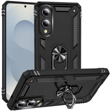 For Samsung S25 Edge Case Ring Magnetic Kickstand Protection + Tempered Glass