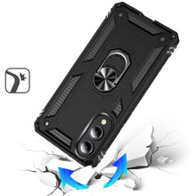 For Samsung S25 Edge Case Ring Magnetic Kickstand Protection + Tempered Glass
