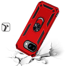 For Google Pixel 9a Case Ring Holder Magnetic Kickstand Cover + Tempered Glass