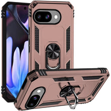 For Google Pixel 9a Case Ring Holder Magnetic Kickstand Cover + Tempered Glass