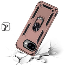 For Google Pixel 9a Case Ring Holder Magnetic Kickstand Cover + Tempered Glass