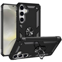 For Samsung S25+/S24+ Case Ring Magnetic Kickstand Protection + Tempered Glass