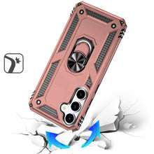 For Samsung S25+/S24+ Case Ring Magnetic Kickstand Protection + Tempered Glass