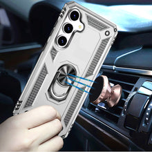 For Samsung S25+/S24+ Case Ring Magnetic Kickstand Protection + Tempered Glass