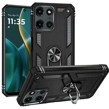 For Moto G Stylus 2025 Case Ring Magnetic Kickstand Hybrid Cover +Tempered Glass