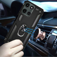 For Moto G Stylus 2025 Case Ring Magnetic Kickstand Hybrid Cover +Tempered Glass