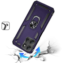 For Moto G Stylus 2025 Case Ring Magnetic Kickstand Hybrid Cover +Tempered Glass
