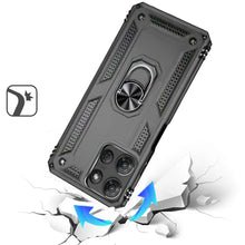 For Moto G Stylus 2025 Case Ring Magnetic Kickstand Hybrid Cover +Tempered Glass