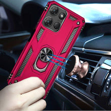 For Moto G Stylus 2025 Case Ring Magnetic Kickstand Hybrid Cover +Tempered Glass