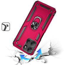 For Moto G Stylus 2025 Case Ring Magnetic Kickstand Hybrid Cover +Tempered Glass