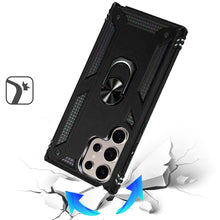 For Samsung S25 Ultra Case Ring Magnetic Kickstand Protection + Tempered Glass