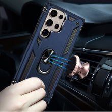 For Samsung S25 Ultra Case Ring Magnetic Kickstand Protection + Tempered Glass